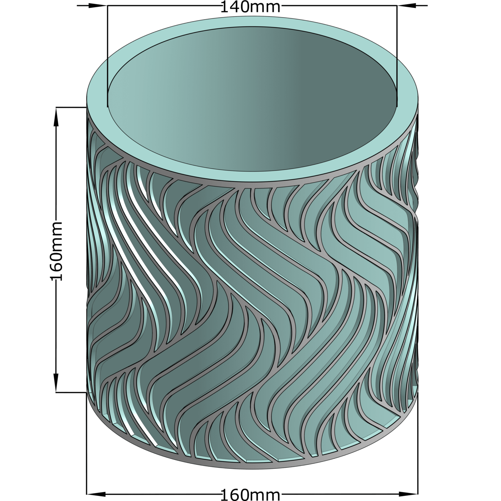 Vague verticale avec mesure XL